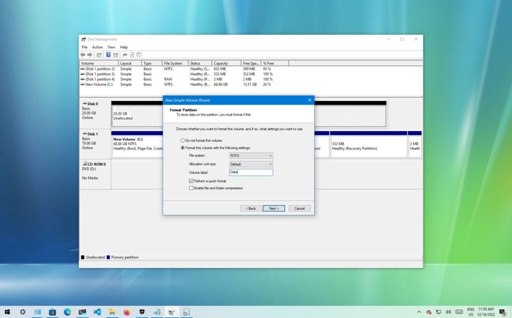 How to format the drive Windows is installed on