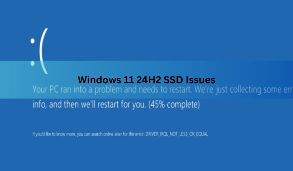 Windows 11 24H2 SSD Issues