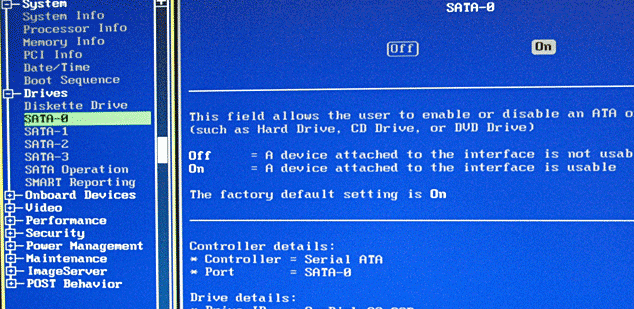 Check whether the BIOS sees the drive