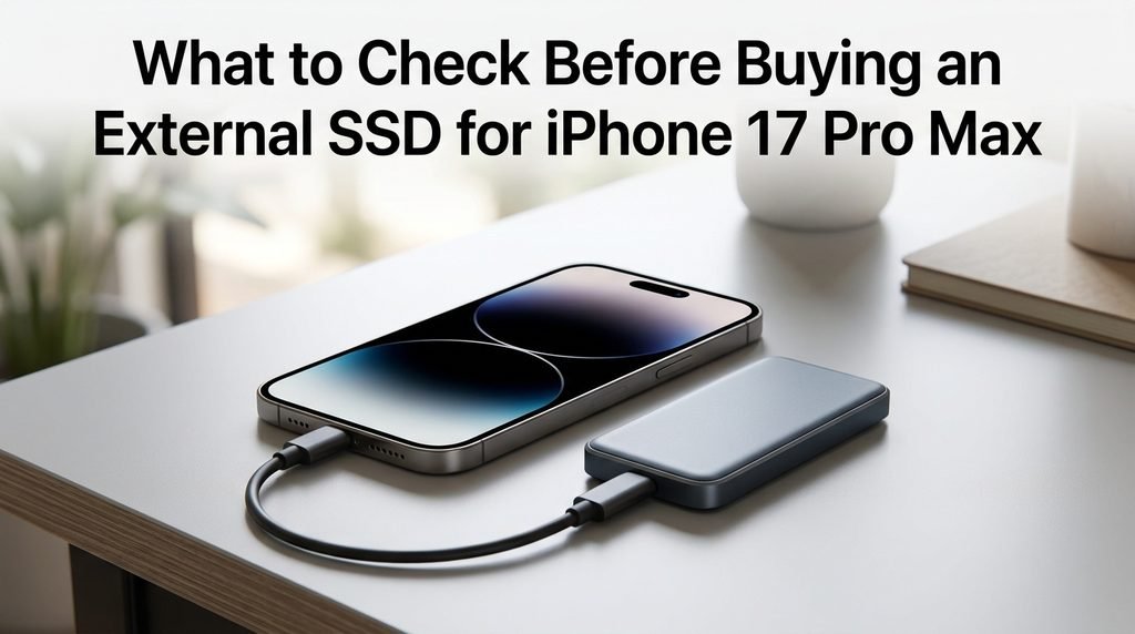 write speed requirements for external ssd for iphone 17 pro max